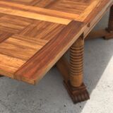 Set table and 4 chairs in walnut 1940