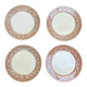 Set of 4 dessert plates Creil & Montereau – Labrador model