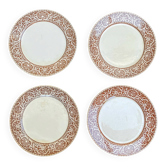 Set of 4 dessert plates Creil & Montereau – Labrador model