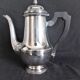 Tea and coffee set on tray, in silver metal Ercuis Goldsmith