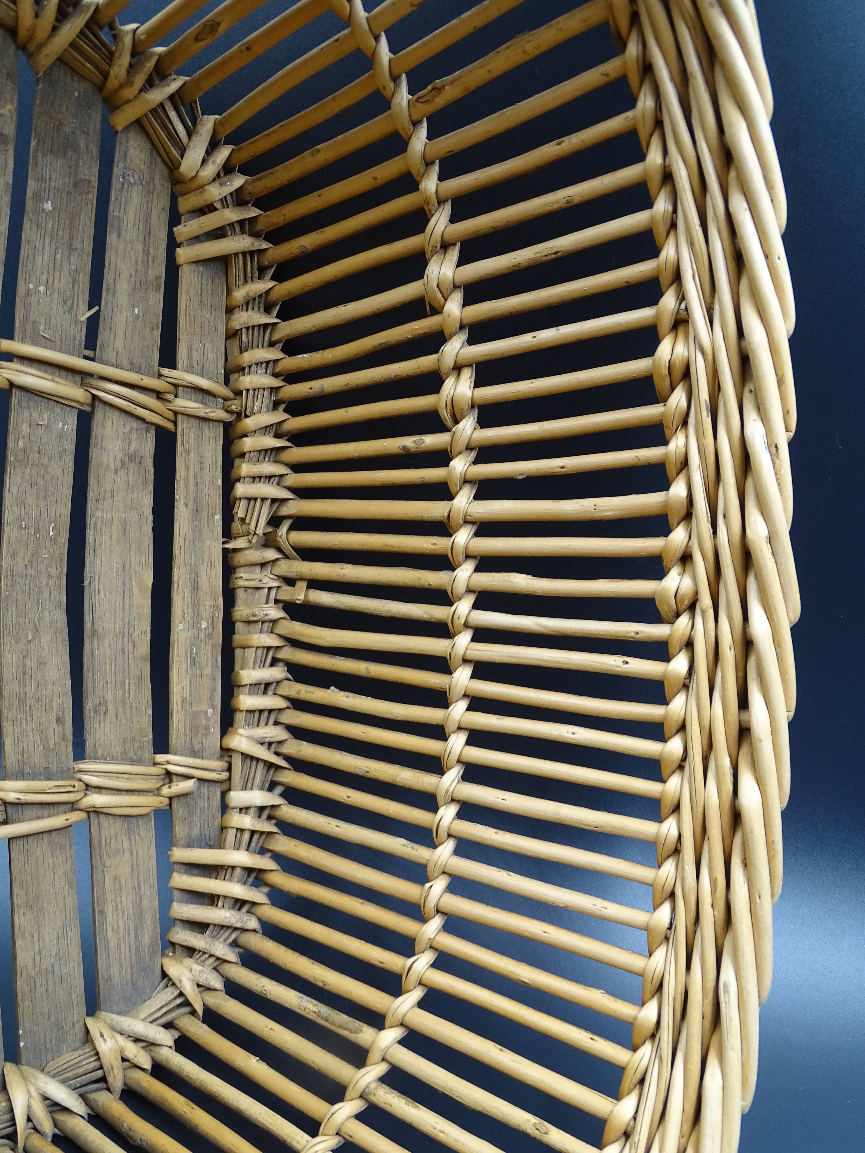 Basket or old wicker laundry basket