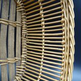 Basket or old wicker laundry basket