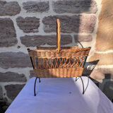 Wicker magazine rack