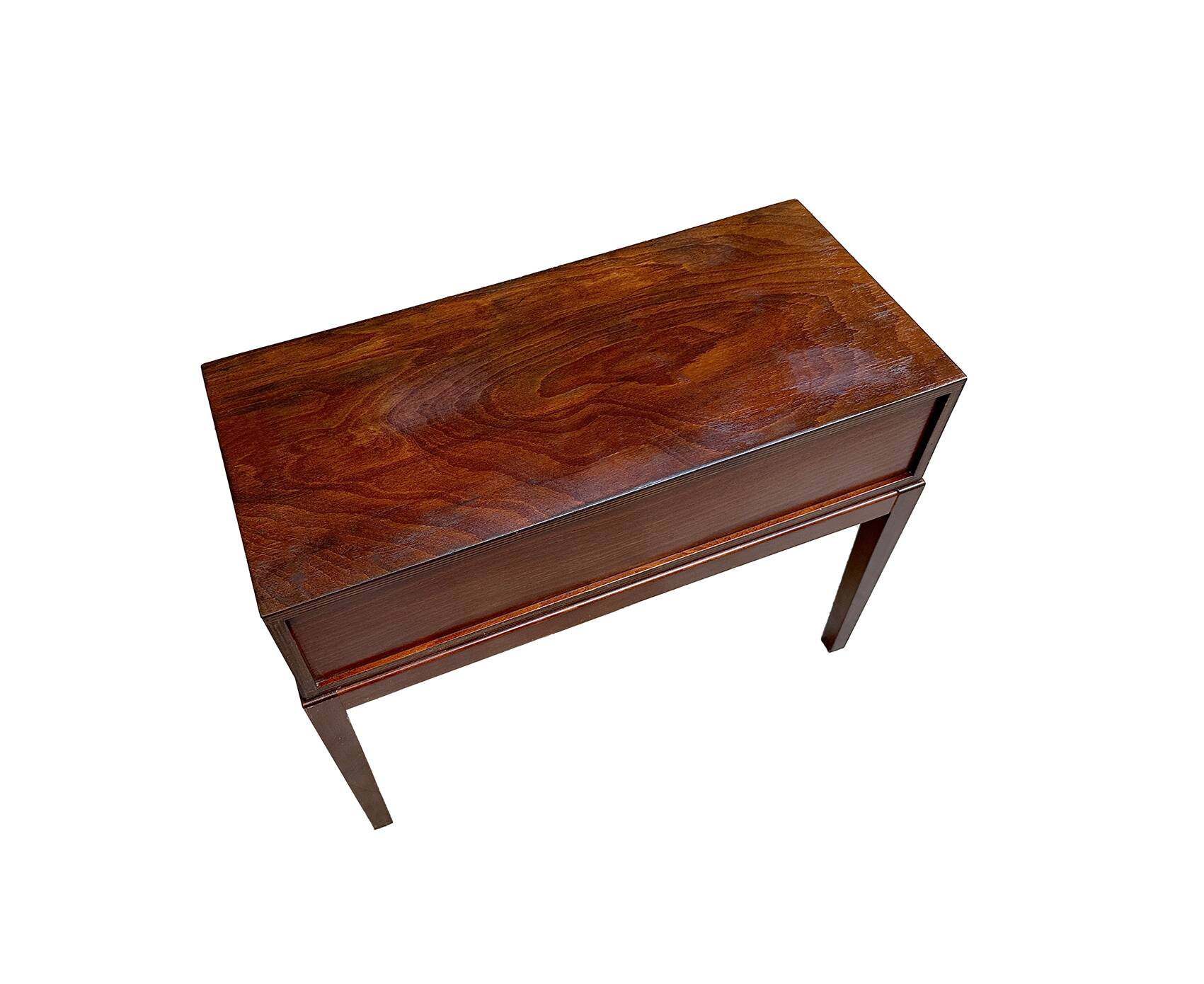 Entrance table made of stained beech wood, large space and two drawers