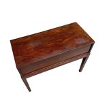 Entrance table made of stained beech wood, large space and two drawers