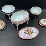 Set of 3 Limoges porcelain candy box
