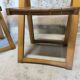 Pair of vintage folding wooden chairs by Aldo Jacober