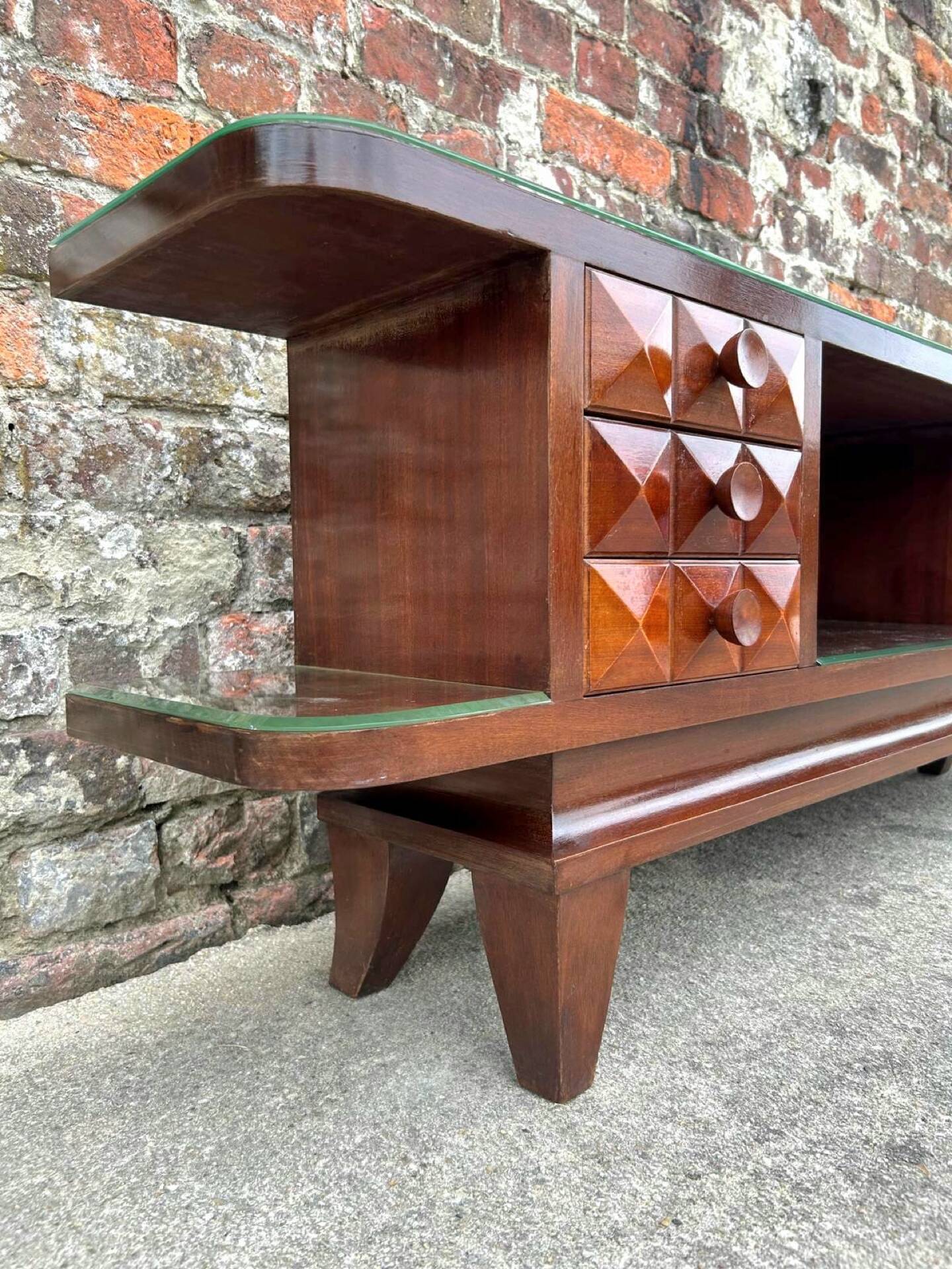 Art Deco mahogany sideboard, television unit.