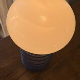 Blue lacquered metal spring lamp