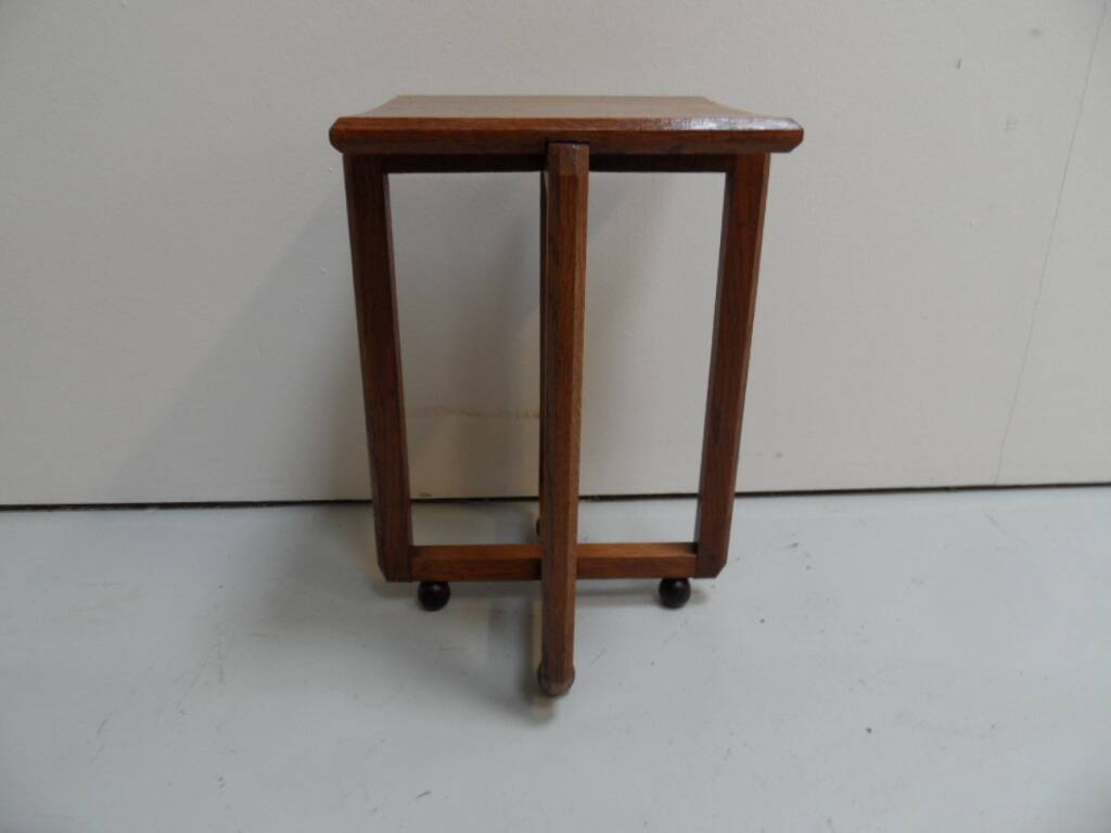 Art Deco Amsterdam School oak sidetable