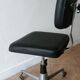 Fauteuil de bureau industriel vintage en skai