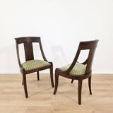Set of six early 20th century Empire gondola chairs