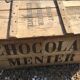 1925 menier chocolate wooden box