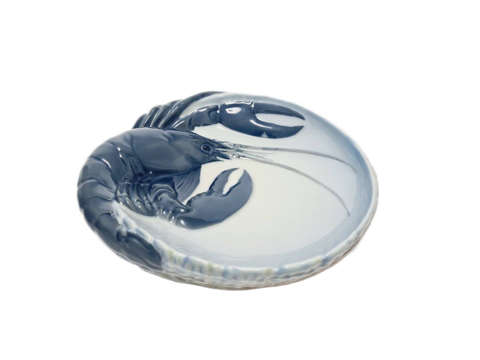 Danish porcelain plate with lobster from Royal Copenhagen, 1950s