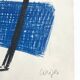 CURIGER Untitled (blue and yellow), 1954. Mixed media signed in pencil.