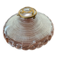 Moulded glass lampshade with concentric relief circa 1950