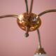 Vintage 4-light pendant light, articulated arm suspension, ceiling lamp, interior decor