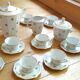 Antique coffee or tea service in fine porcelain from the 1930s.