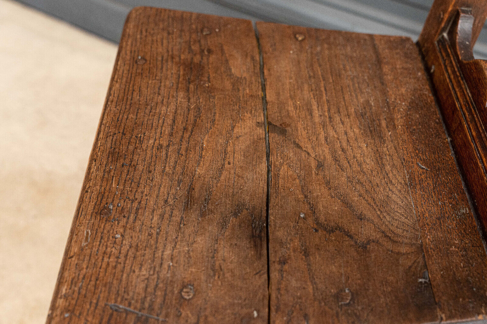 Pair of Lorraine chairs in oak late seventeenth early eighteenth