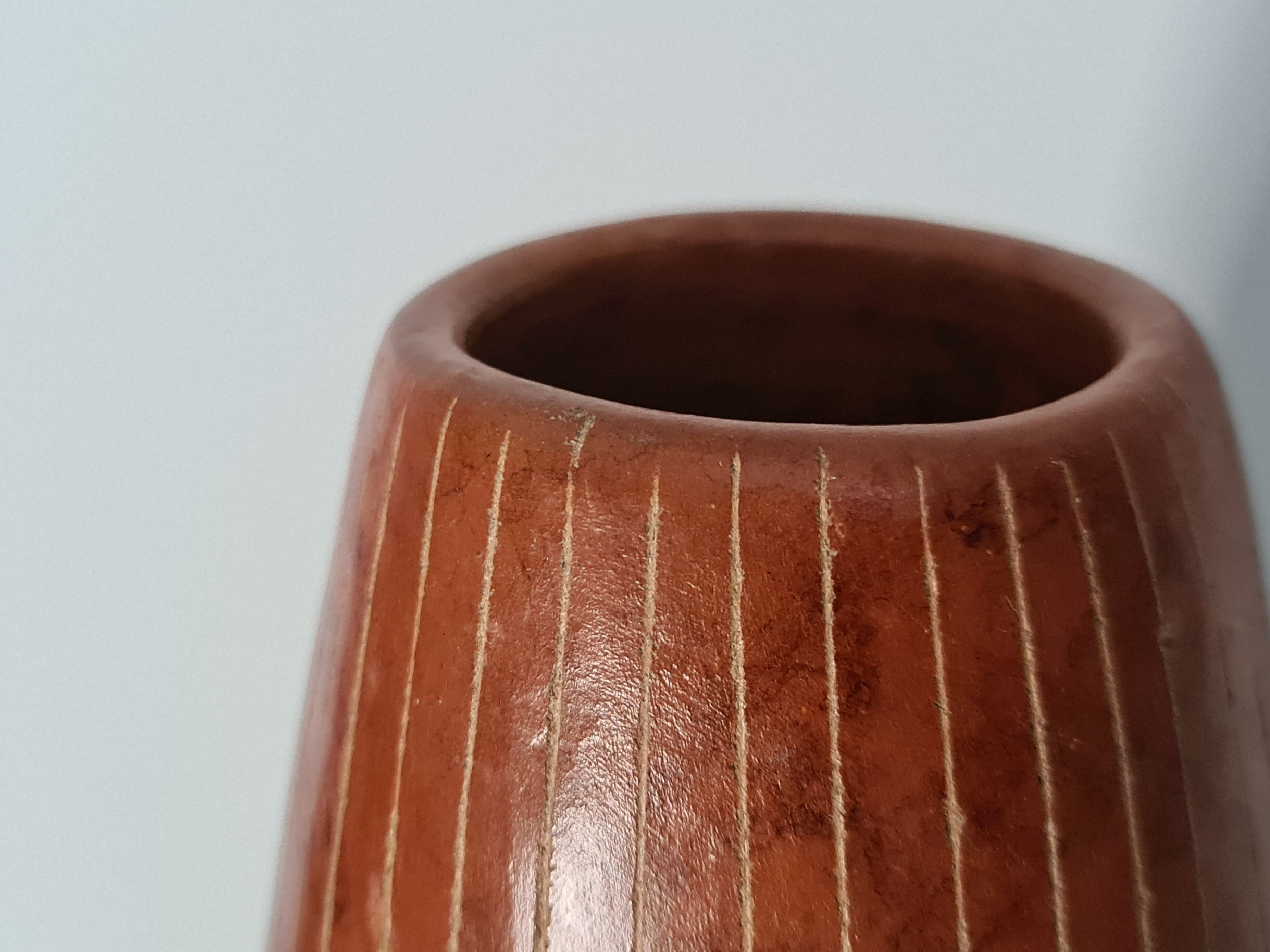 70s ridged ceramic vase