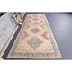 Vintage Turkish Oushak handmade wool cotton orange runner 142x380