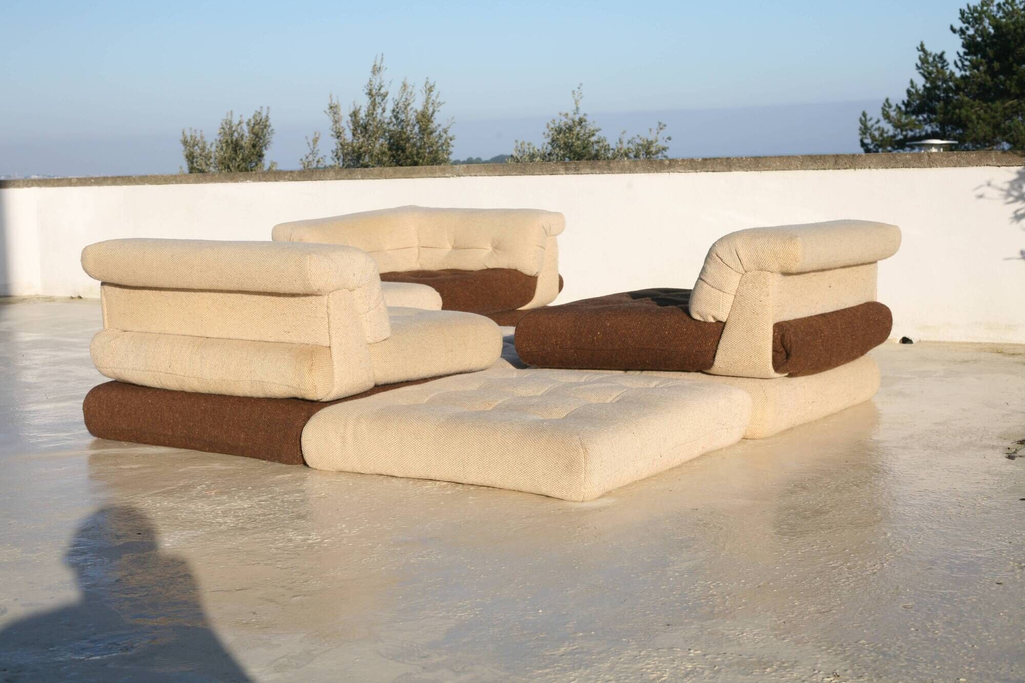 Modular sofa Mah Jong, Hans Hopfer, France, 1971. Roche Bobois Edition.
