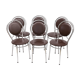 6 chairs Soudexvinyl chocolate, vintage 1970