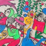 Mexican painting on amate paper