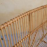 Vintage rattan bench