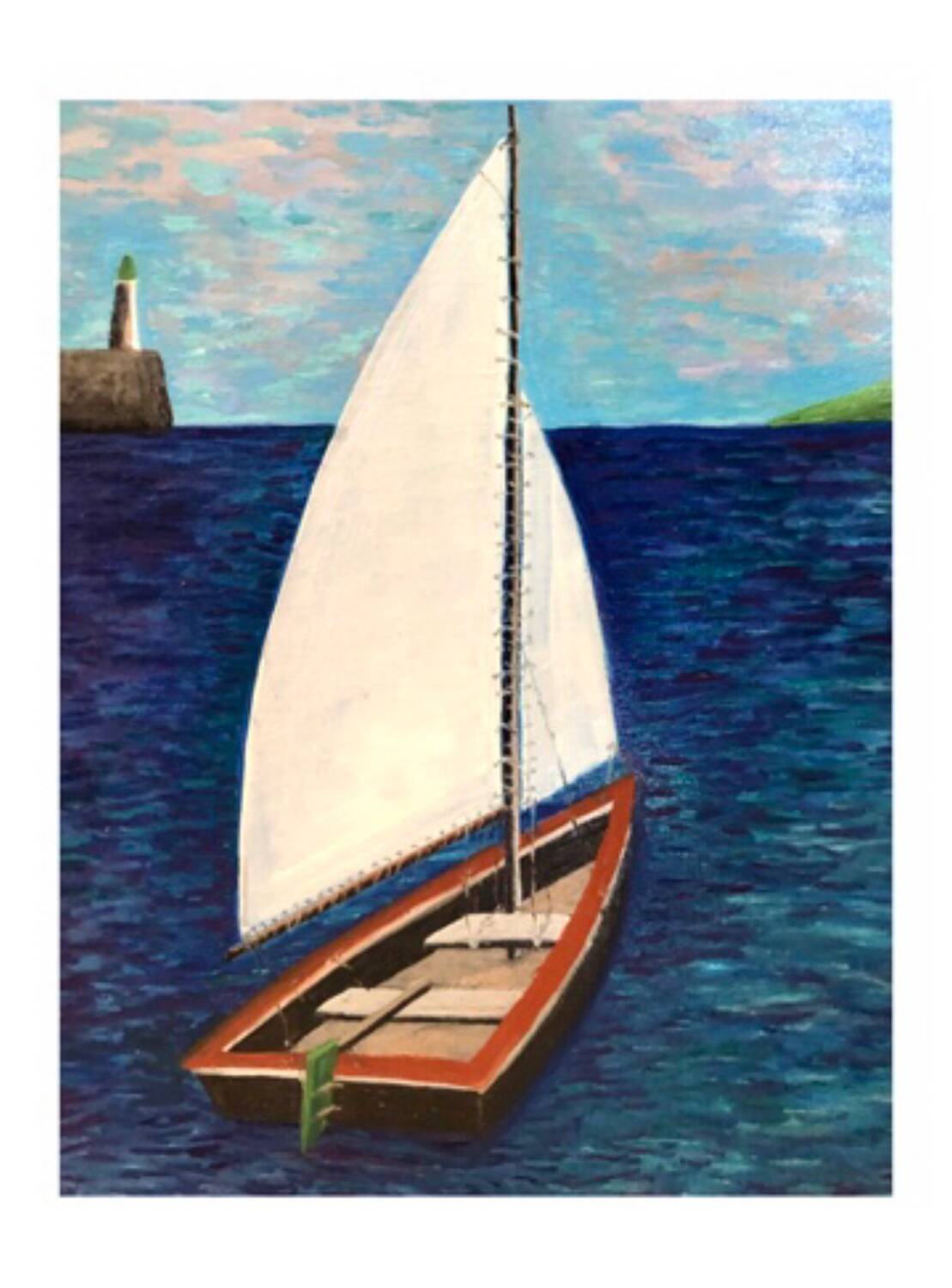 Boat Oil Painting