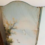 Painted canvas screen