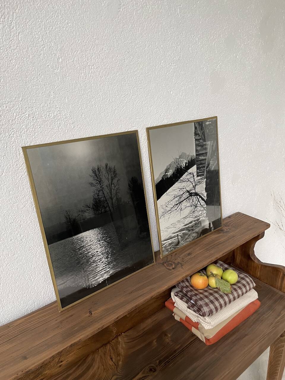 Old photographs lake and mountain