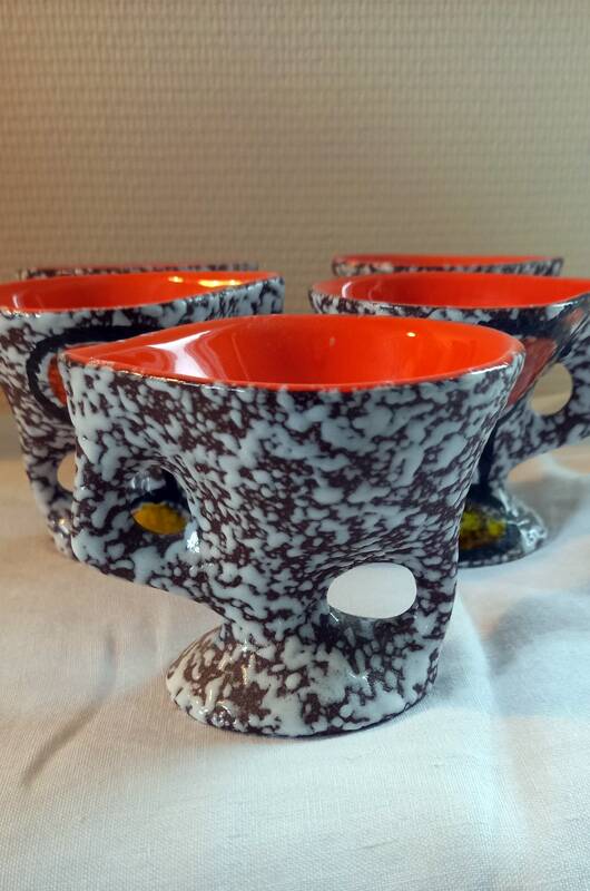 Coffee service Le Vaucour Vallauris from the 1950s-60s.