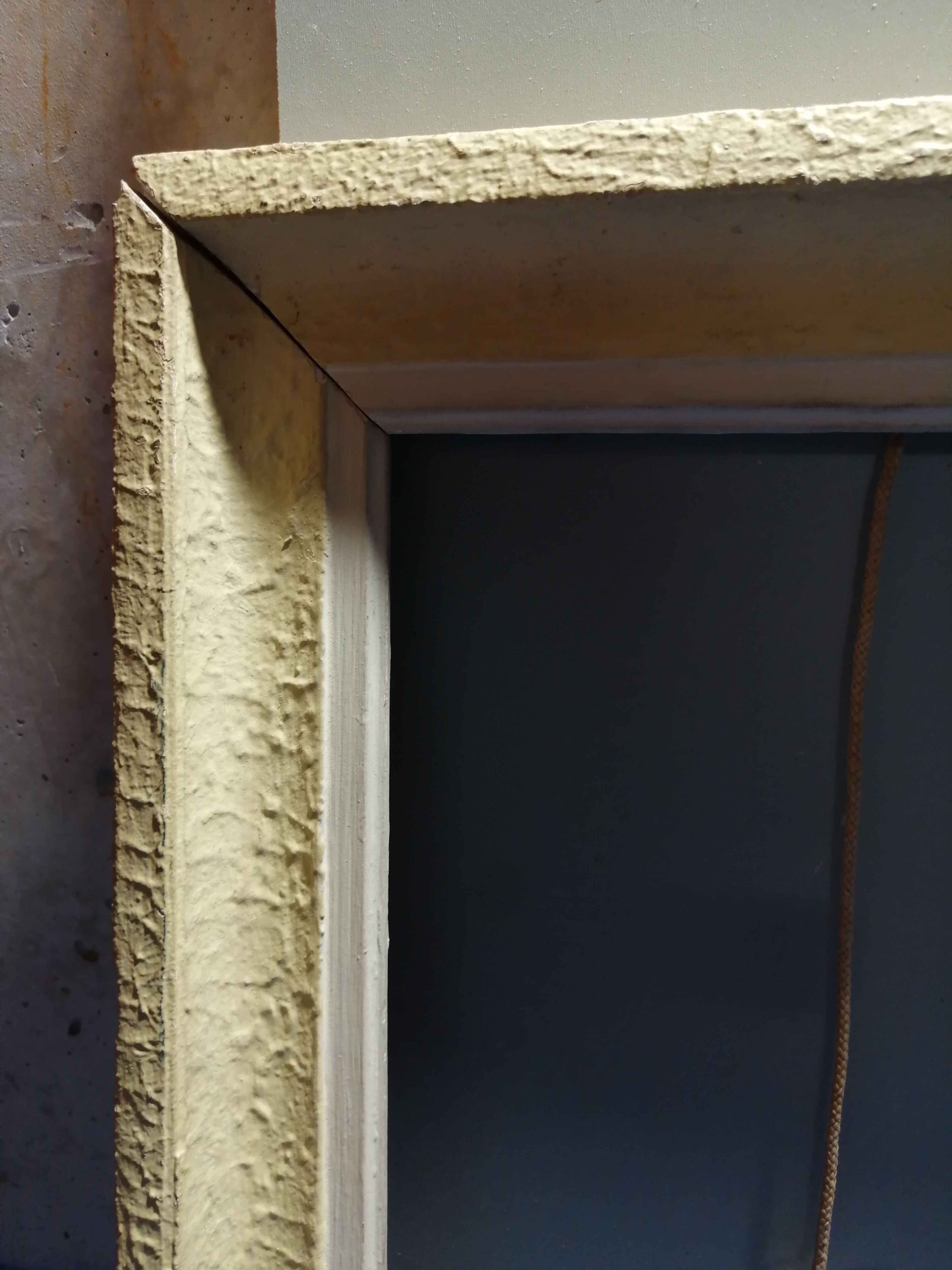 Old painted wooden frame