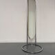 Large freestanding chrome metal full-length mirror in 1970s design.