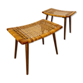 Vintage danish ottomans by Olholm Møbelfabrik