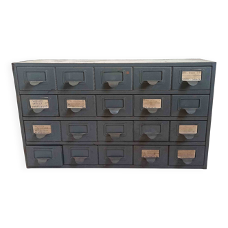 Metal workshop cabinet with 20 drawers, width 69 cm