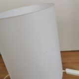 Set of 2 Vintage White Glass Table Lamp by Ivan Jakes, Czechoslovakia 1960s