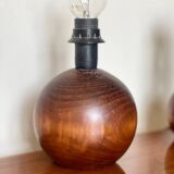 3 wooden ball lamp bases.