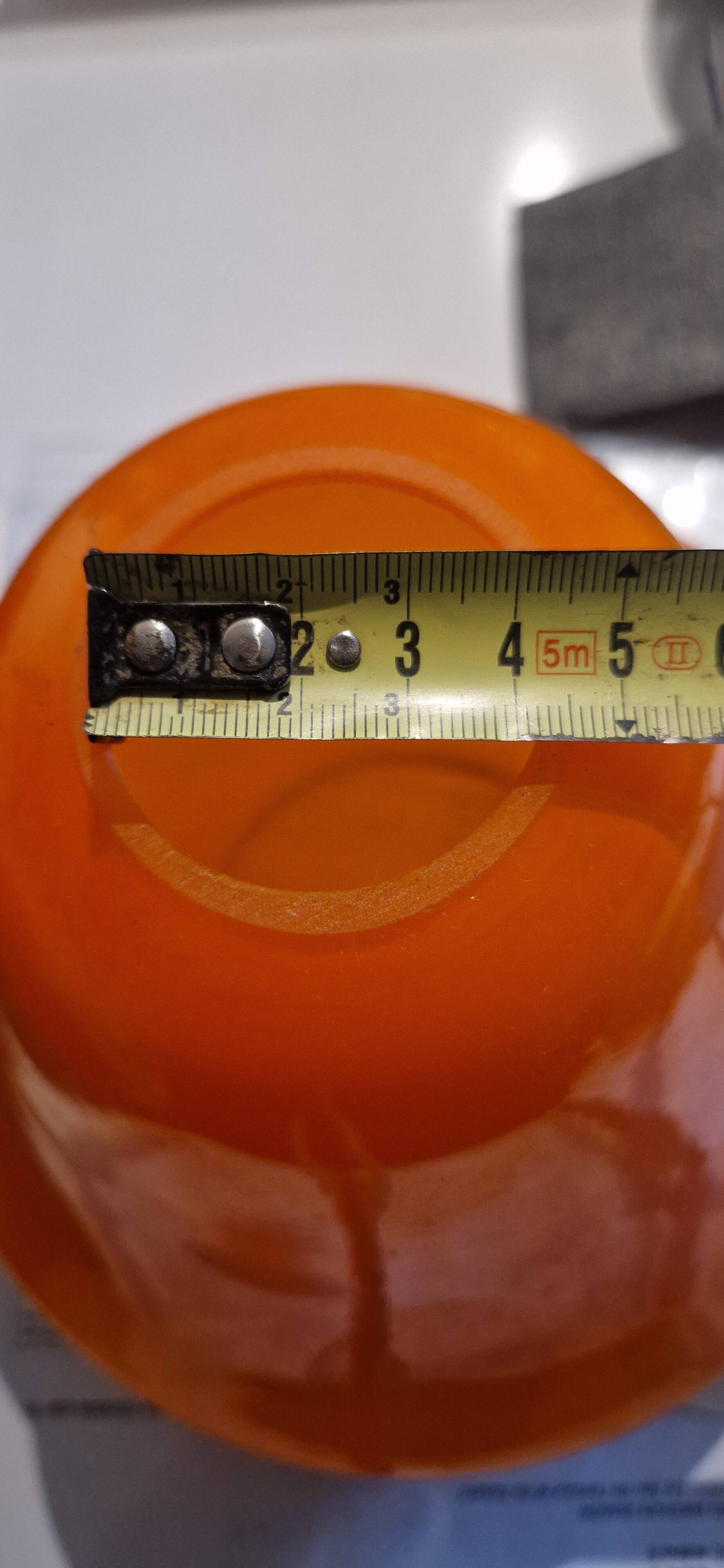 Vintage orange glass lampshade