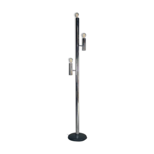 Lampadaire tubulaire chromé Reggiani,