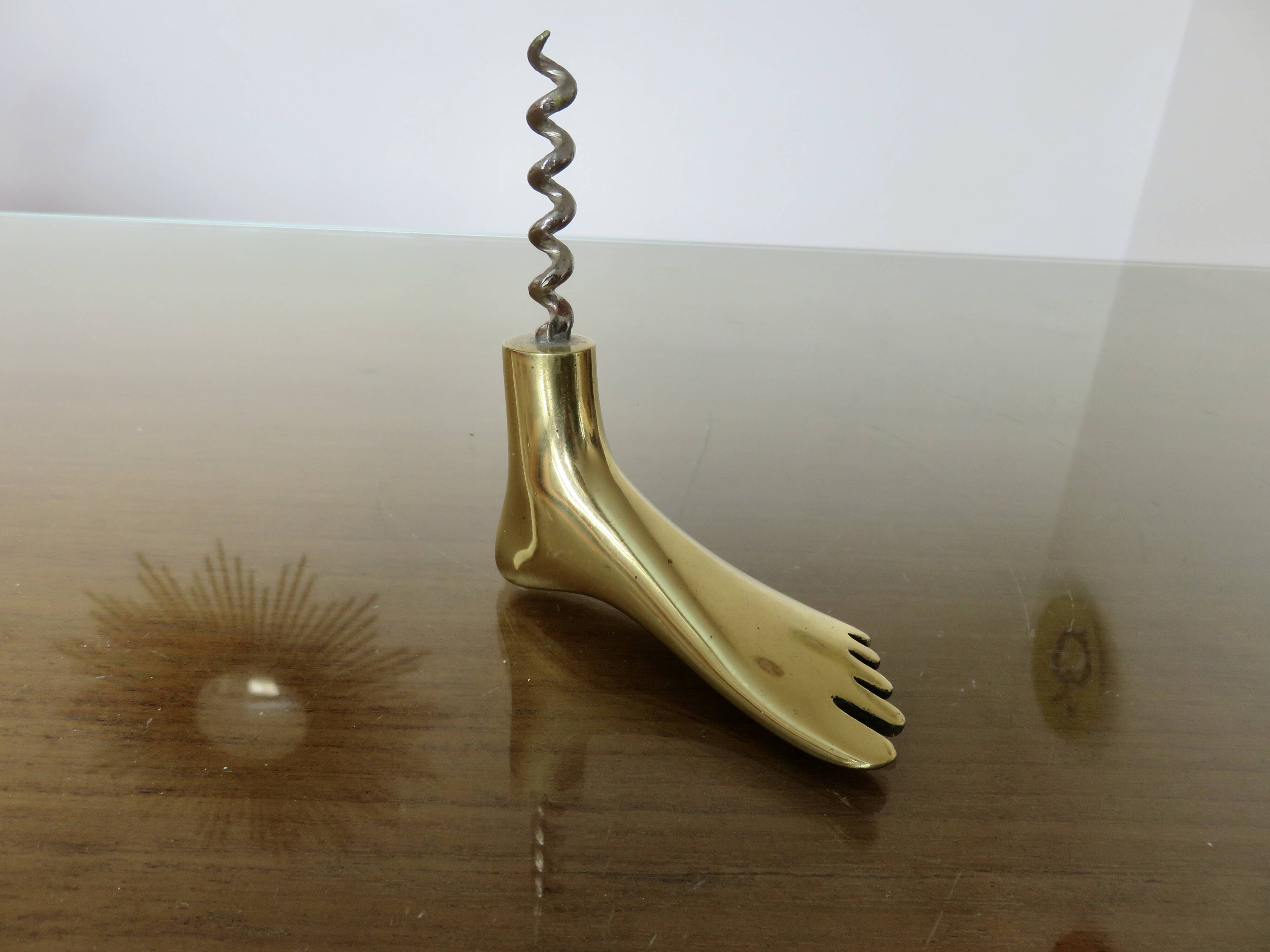Carl Aubock, signed, necessary bar in gilded brass, Austria, 1950