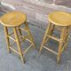 Paire de tabourets de bar bois 1960