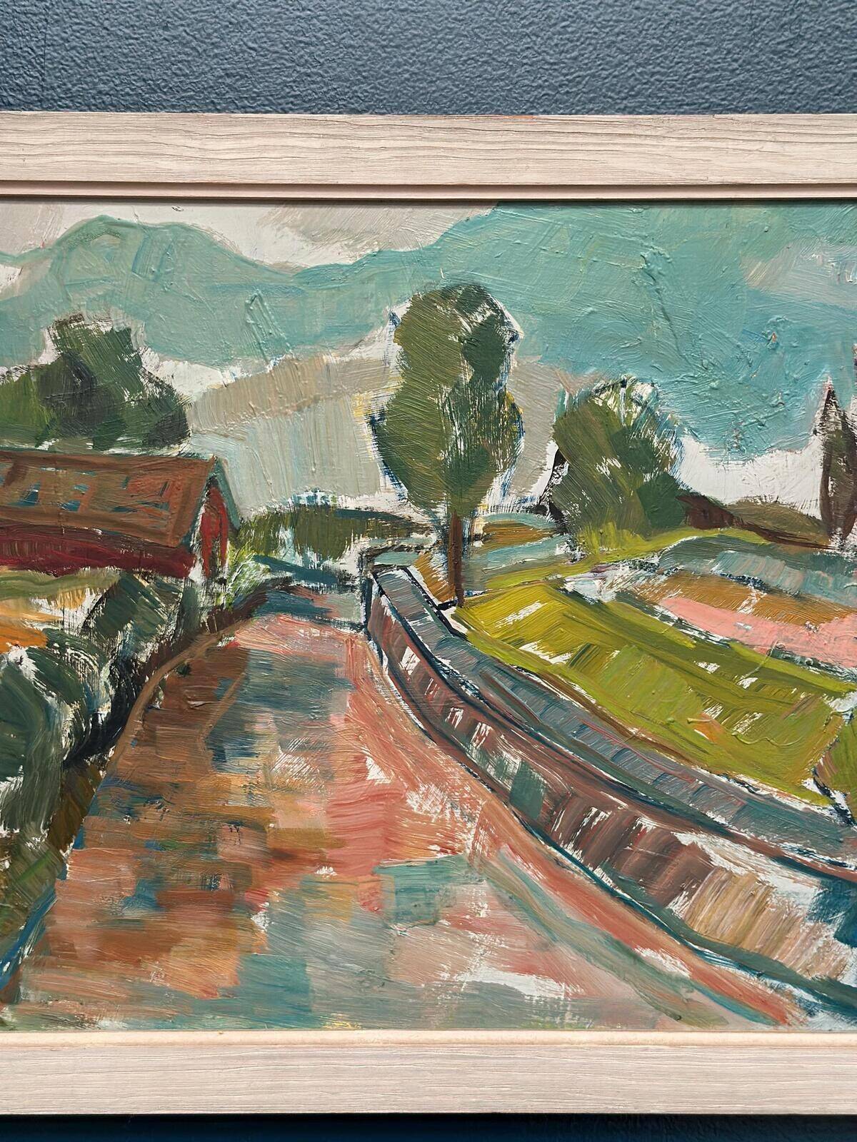 Original Swedish Oil On Panel – “Landscape” By Sture Haglundh – Signed – Vintage & Framed – 70 × 37.5 Cm (27.6" × 14.8")