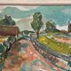 Original Swedish Oil On Panel – “Landscape” By Sture Haglundh – Signed – Vintage & Framed – 70 × 37.5 Cm (27.6" × 14.8")