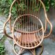 Rattan swivel shell chair