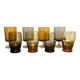 8 petits verres vintage dépareillés