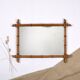 Old turned wooden mirror imitation bamboo
