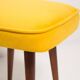 Mustard velvet stool, Mid-Century, Poland, 1960s