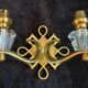 bronze and glass wall light Jules Leleu Art Deco